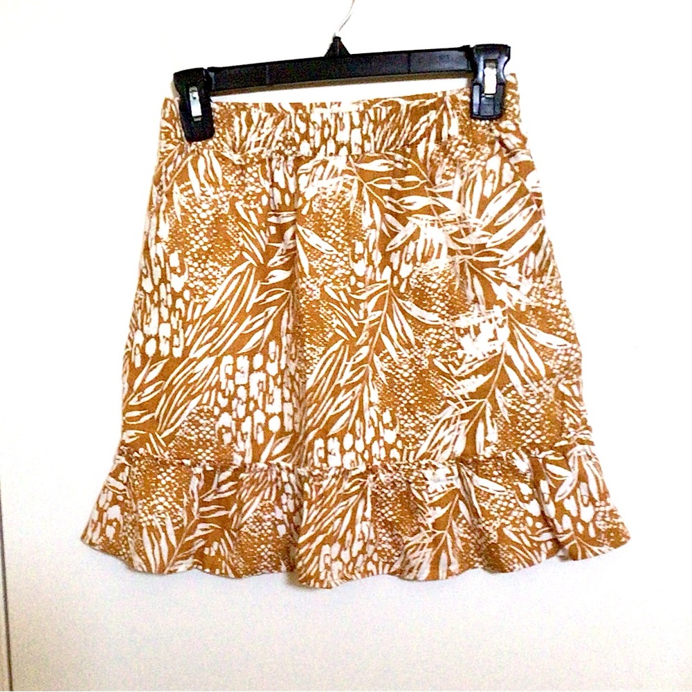Christian Siriano Tropical Linen Skirt NWOT